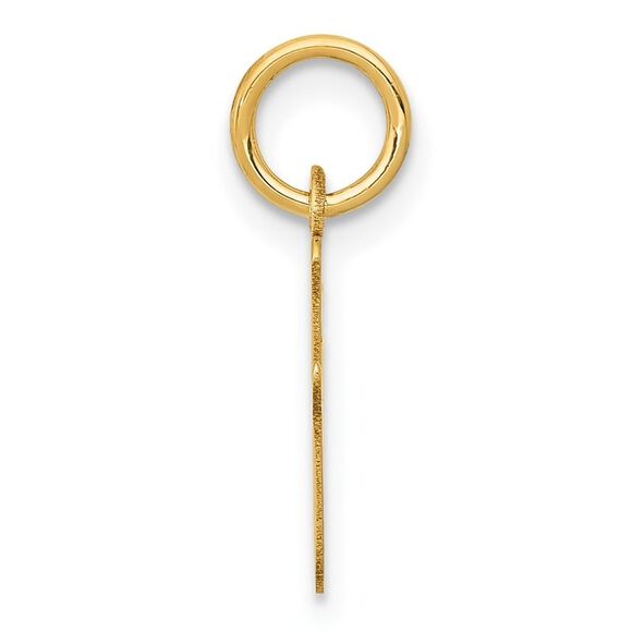 10k Yellow Gold Small Script Initial I Charm - Picture 2 of 8